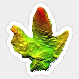 Bellatoripes fredlundi - Tyrannosaur footprint Sticker